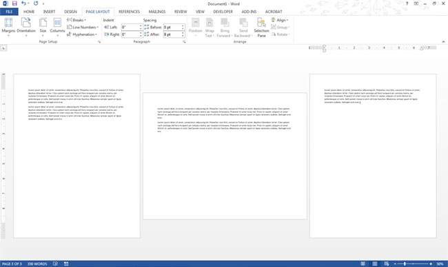 make a single page landscape format in word for mac